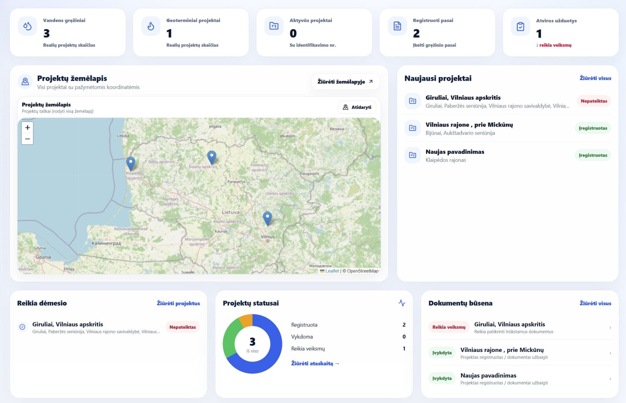 GręžiniųProjektai.lt sistemos projektų apžvalga